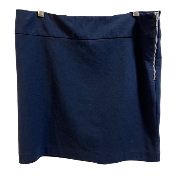 Banana Republic Side Zip Pencil Skirt Navy Blue Size 12 - Picture 2 of 6